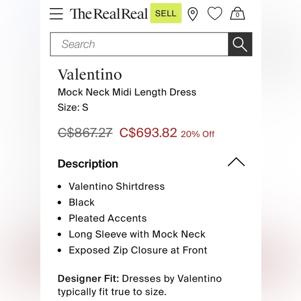 Valentino Mock Neck Midi Dress - Picture 14 of 14